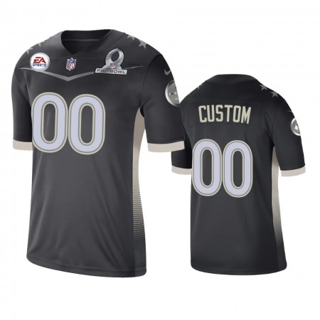Tröjor Pittsburgh Steelers Game Custom Anthracite 2021 AFC Pro Bowl - Män Tröjor Pittsburgh Steelers Game Custom Anthracite 2021 AFC Pro Bowl - Män
